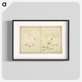 Hokusai's Two Rabbits - Katsushika Hokusai Poster.