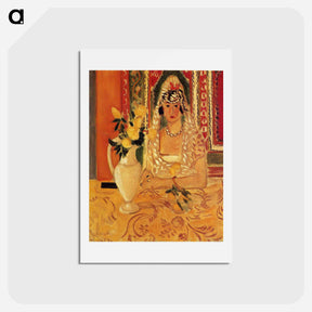 アートポストカード-Spanish Woman with Flowers - アンリ マティス Postcard.