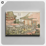 Asakusa: Raincoat Market - Katsushika Hokusai Canvas.