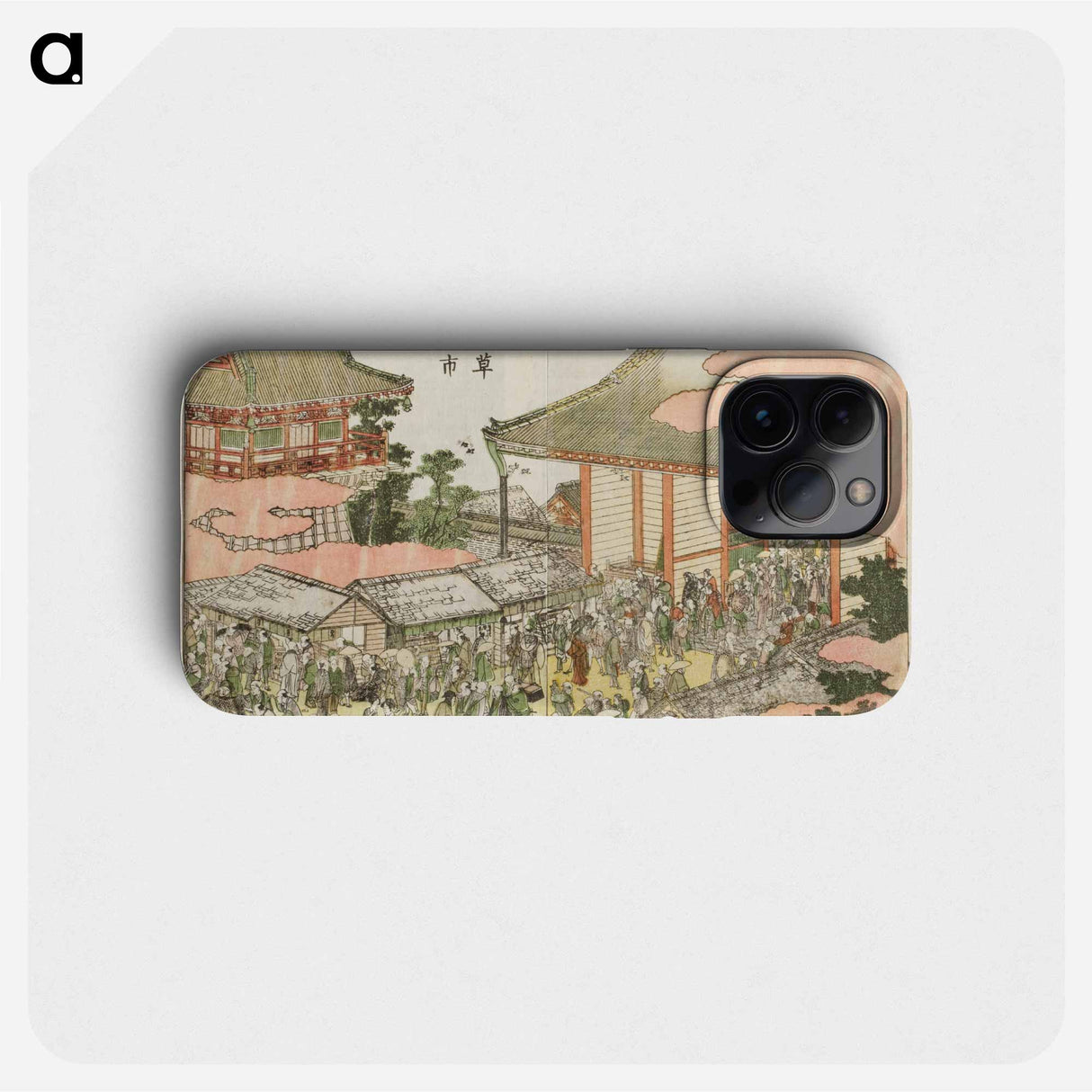 Asakusa: Raincoat Market - Katsushika Hokusai Phone Case.