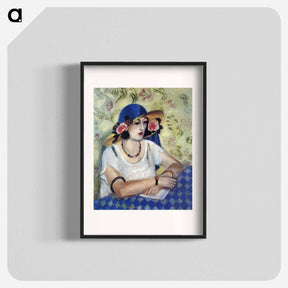 アートポスター-The Lady in the Blue Hat - アンリ マティス Poster.