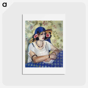 アートポストカード-The Lady in the Blue Hat - アンリ マティス Postcard.