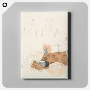 アートパネル-A Pillow And A Painting Of The Treasure Ship - 葛飾 北斎 Canvas.