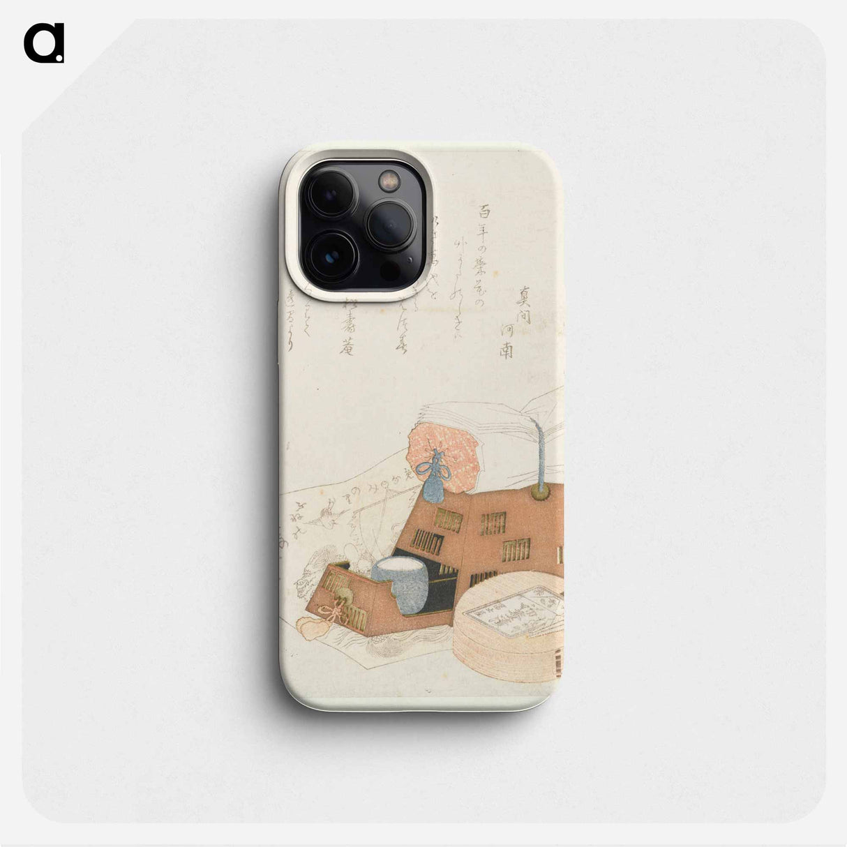 A Pillow And A Painting Of The Treasure Ship - Katsushika Hokusai Phone Case.