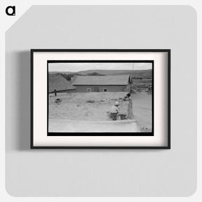 アートポスター-Adobe House Replastering
 - ラッセル リー Poster.