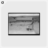 アートポストカード-Adobe House Replastering
 - ラッセル リー Postcard.
