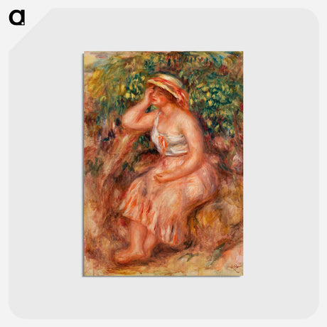 アートポストカード-Woman Daydreaming
 - バーンズ・コレクション Postcard.