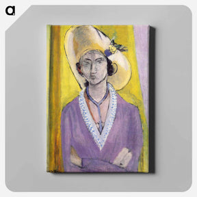 アートパネル-The Yellow Hat - アンリ マティス Canvas.