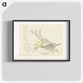 アートポスター-Hokusai's Plum Branch - 葛飾 北斎 Poster.
