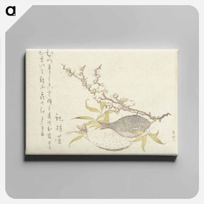 アートパネル-Hokusai's Plum Branch - 葛飾 北斎 Canvas.