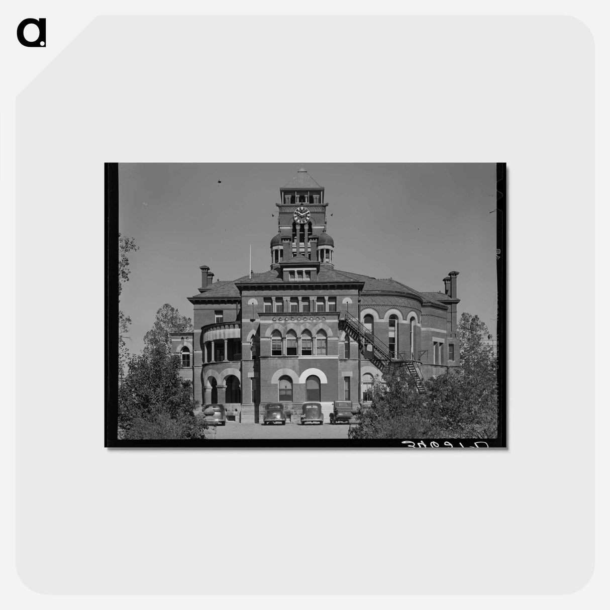 アートポストカード-Courthouse, Gonzales, Texas
 - ラッセル リー Postcard.