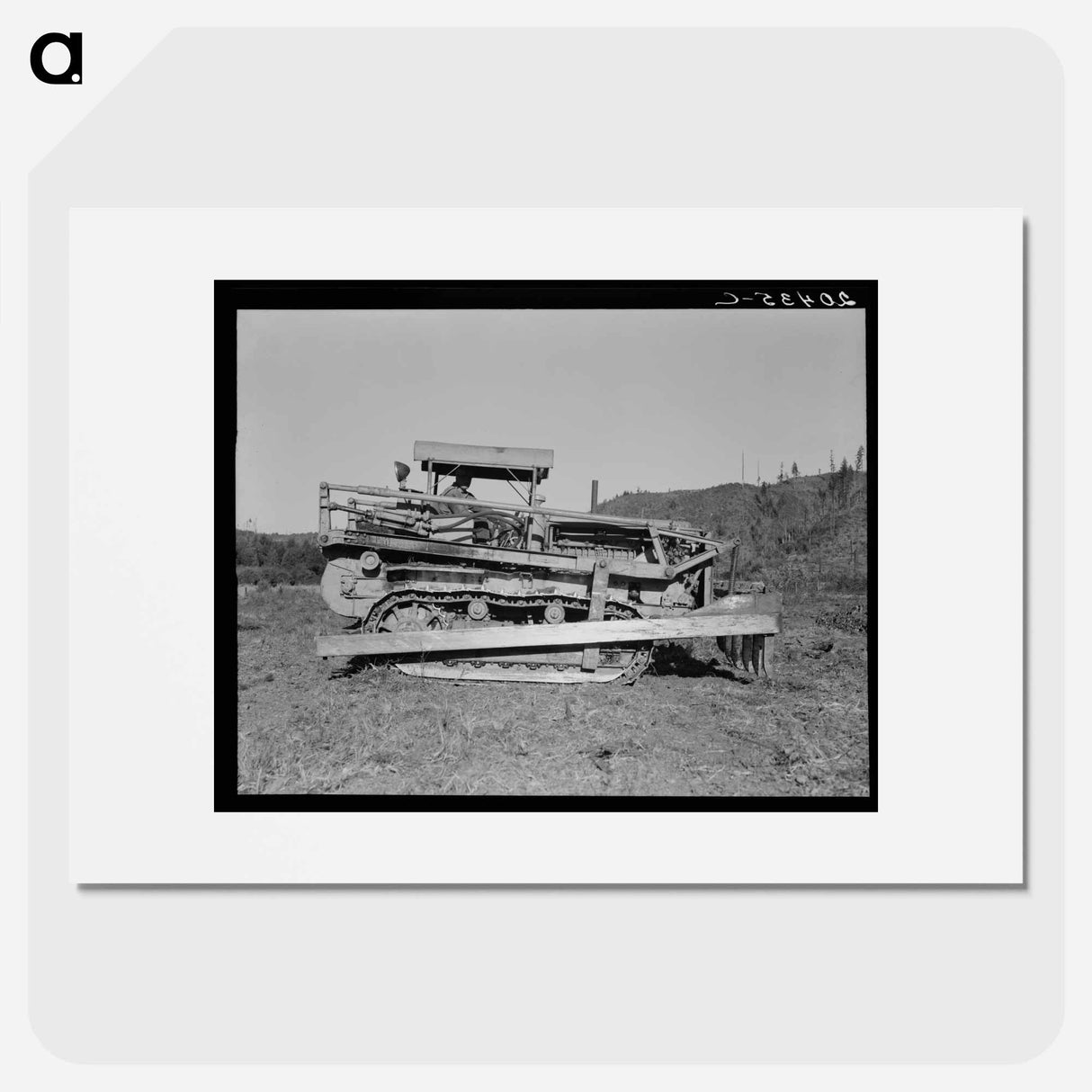 Caterpillar clearing land on cut-over western Washington farm - Dorothea Lange Poster.