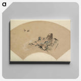 Hokusai's fan painting - Katsushika Hokusai Canvas.