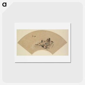 アートポストカード-Hokusai's fan painting - 葛飾 北斎 Postcard.