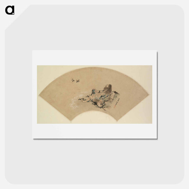 アートポストカード-Hokusai's fan painting - 葛飾 北斎 Postcard.