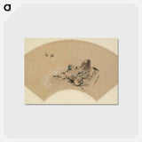 アートポストカード-Hokusai's fan painting - 葛飾 北斎 Postcard.