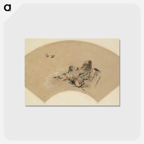 アートポストカード-Hokusai's fan painting - 葛飾 北斎 Postcard.