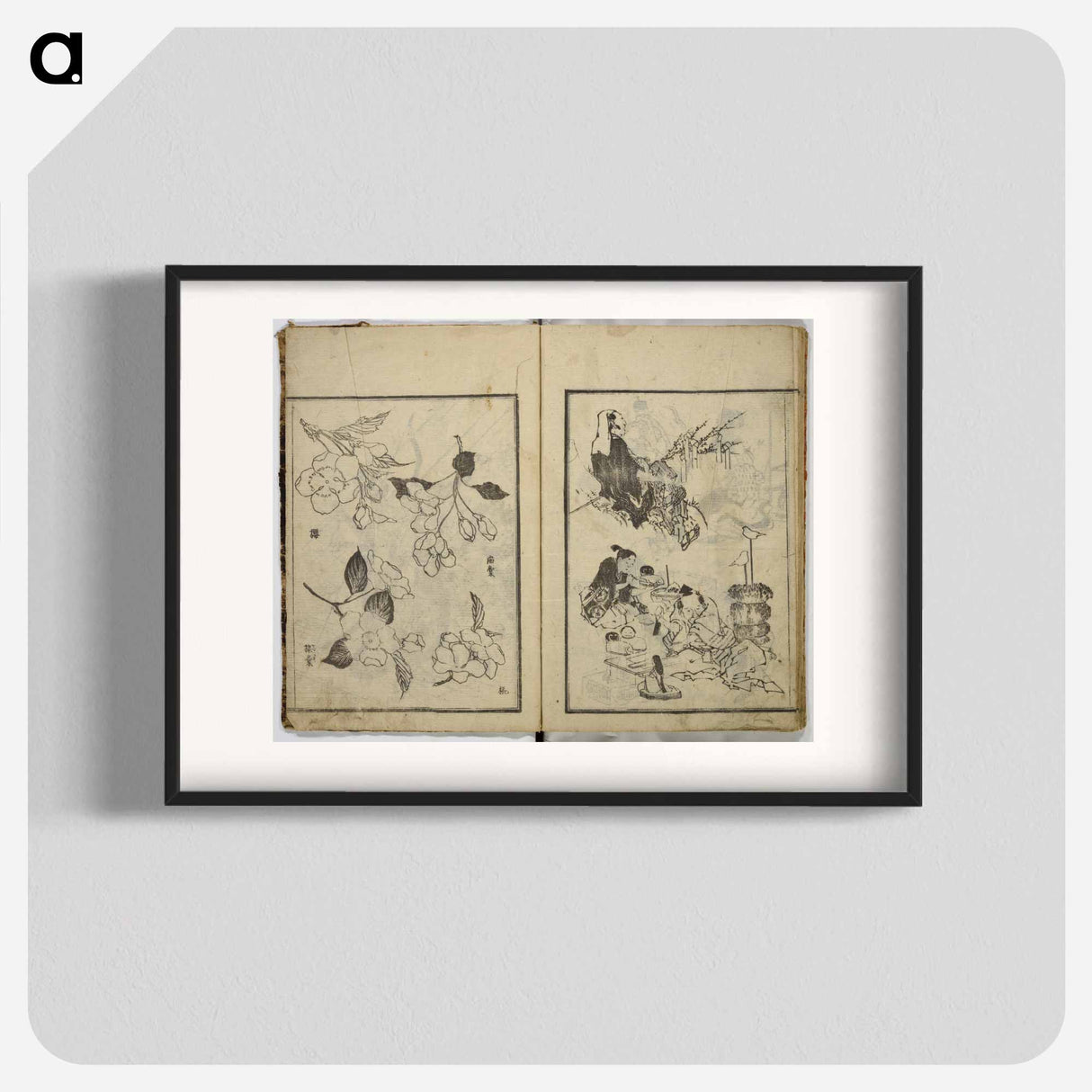 Random sketches by Hokusai - Katsushika Hokusai Poster.