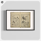 Random sketches by Hokusai - Katsushika Hokusai Poster.