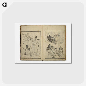 アートポストカード-Random sketches by Hokusai - 葛飾 北斎 Postcard.