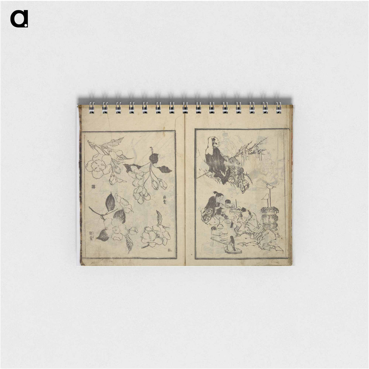 Random sketches by Hokusai - 葛飾 北斎 Memo.