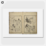 Random sketches by Hokusai - Katsushika Hokusai Poster.