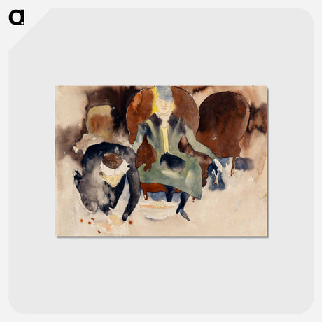 アートポストカード-Scene after Georges Stabs Himself with the Scissors
 - バーンズ・コレクション Postcard.