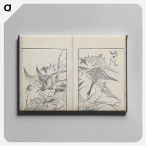 アートパネル-Examples of hokusai's drawing - 葛飾 北斎 Canvas.