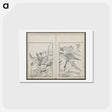 アートポストカード-Examples of hokusai's drawing - 葛飾 北斎 Postcard.