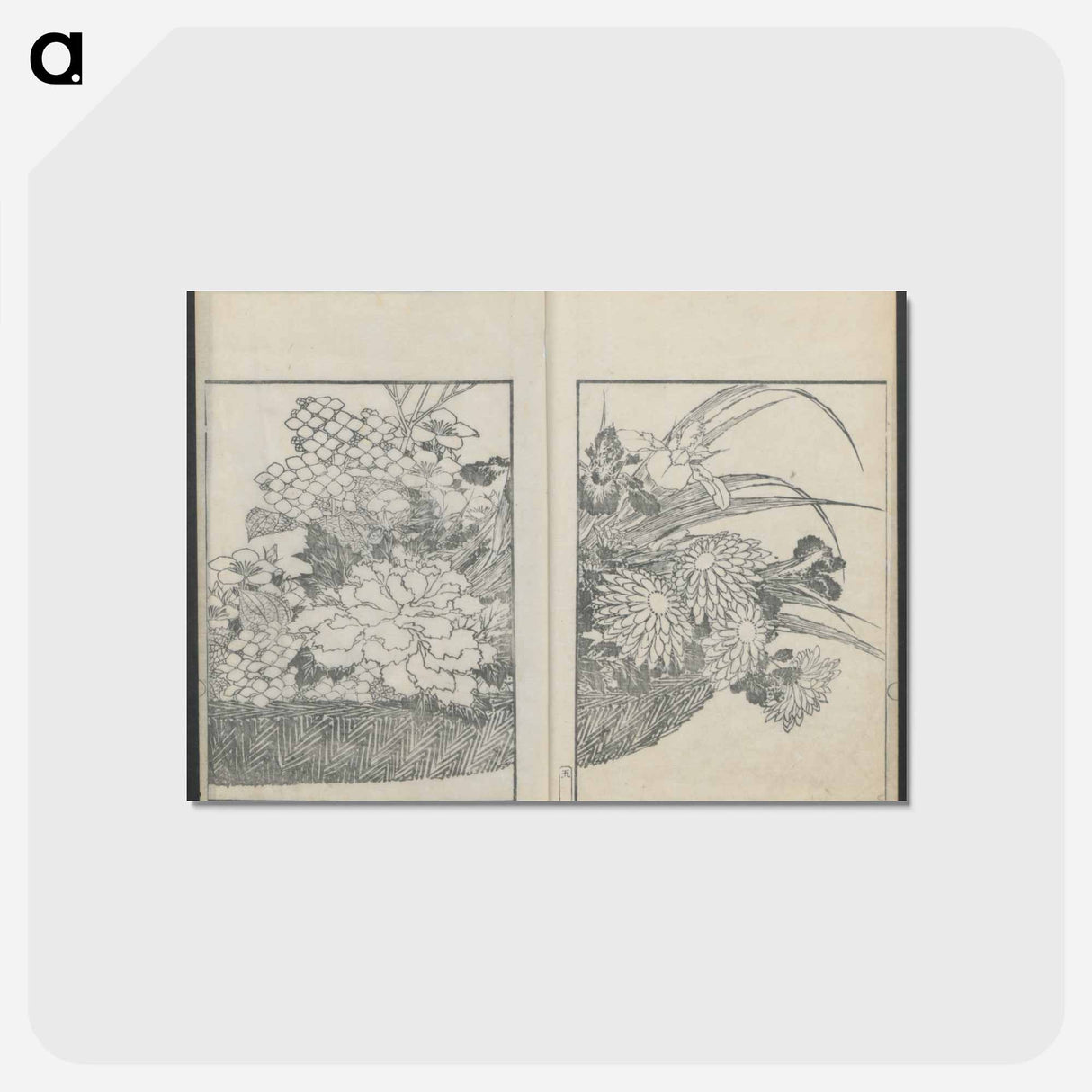 アートポストカード-Examples of hokusai's drawing - 葛飾 北斎 Postcard.