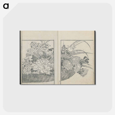 アートポストカード-Examples of hokusai's drawing - 葛飾 北斎 Postcard.