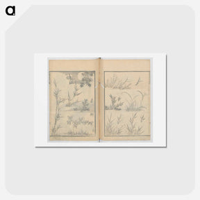 アートポストカード-Random sketches by Hokusai volumes 1 to 11 - 葛飾 北斎 Postcard.