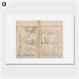 Random sketches by Hokusai volumes 1 to 11 - Katsushika Hokusai Poster.