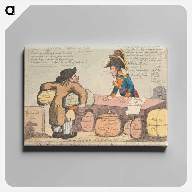 アートパネル-The Consular Warehouse, Or - A Great Man Nail'd to the Counter!
 - イェール大学アートギャラリー Canvas.