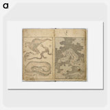 Random sketches by Hokusai volumes 1 to 11 - Katsushika Hokusai Poster.