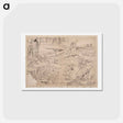 アートポストカード-Album of Sketches by Katsushika Hokusai and His Disciples - 葛飾 北斎 Postcard.