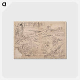 アートポストカード-Album of Sketches by Katsushika Hokusai and His Disciples - 葛飾 北斎 Postcard.