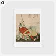 アートポストカード-Hokusai's Self-Portrait as a Fisherman - 葛飾 北斎 Postcard.