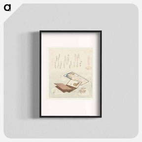 アートポスター-A comparison of Genroku poems and shells - 葛飾 北斎 Poster.