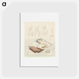 アートポストカード-A comparison of Genroku poems and shells - 葛飾 北斎 Postcard.