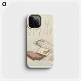 A comparison of Genroku poems and shells - Katsushika Hokusai Phone Case.