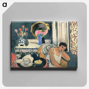 アートパネル-Woman Reading - アンリ マティス Canvas.