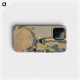 The Waterwheel at Onden - Katsushika Hokusai Phone Case.