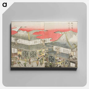アートパネル-Surugachō Echigoya - 葛飾 北斎 Canvas.