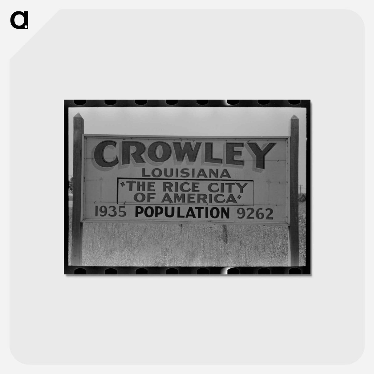 アートポストカード-Sign, Crowley, Louisiana
 - ラッセル リー Postcard.