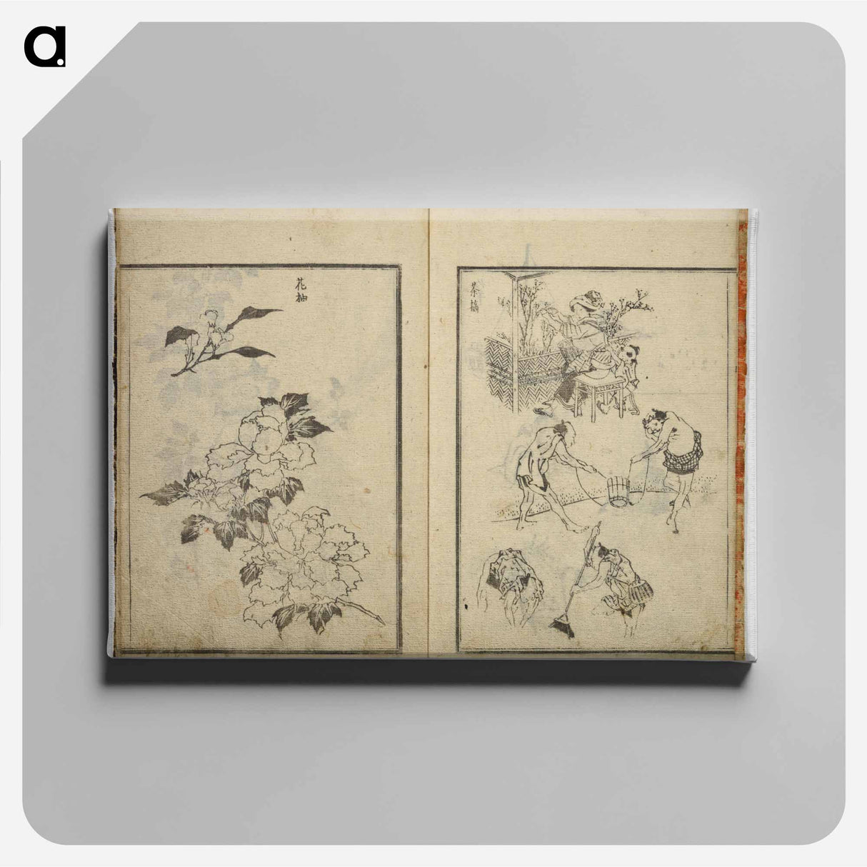 Random sketches by Hokusai - Katsushika Hokusai Canvas.