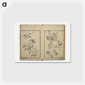 アートポストカード-Random sketches by Hokusai - 葛飾 北斎 Postcard.
