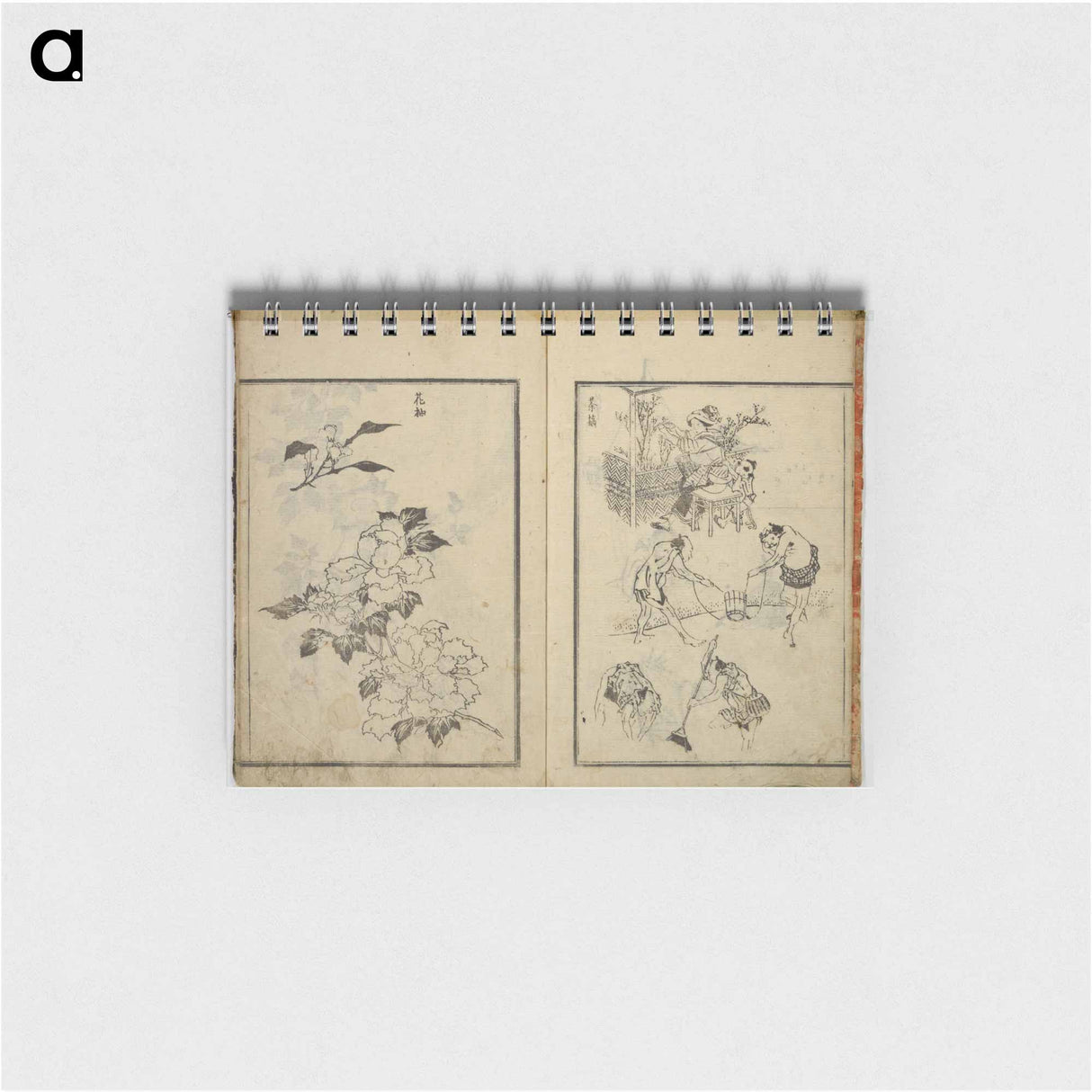 Random sketches by Hokusai - 葛飾 北斎 Memo.