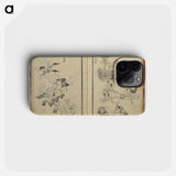 Random sketches by Hokusai - 葛飾 北斎 Phone Case.