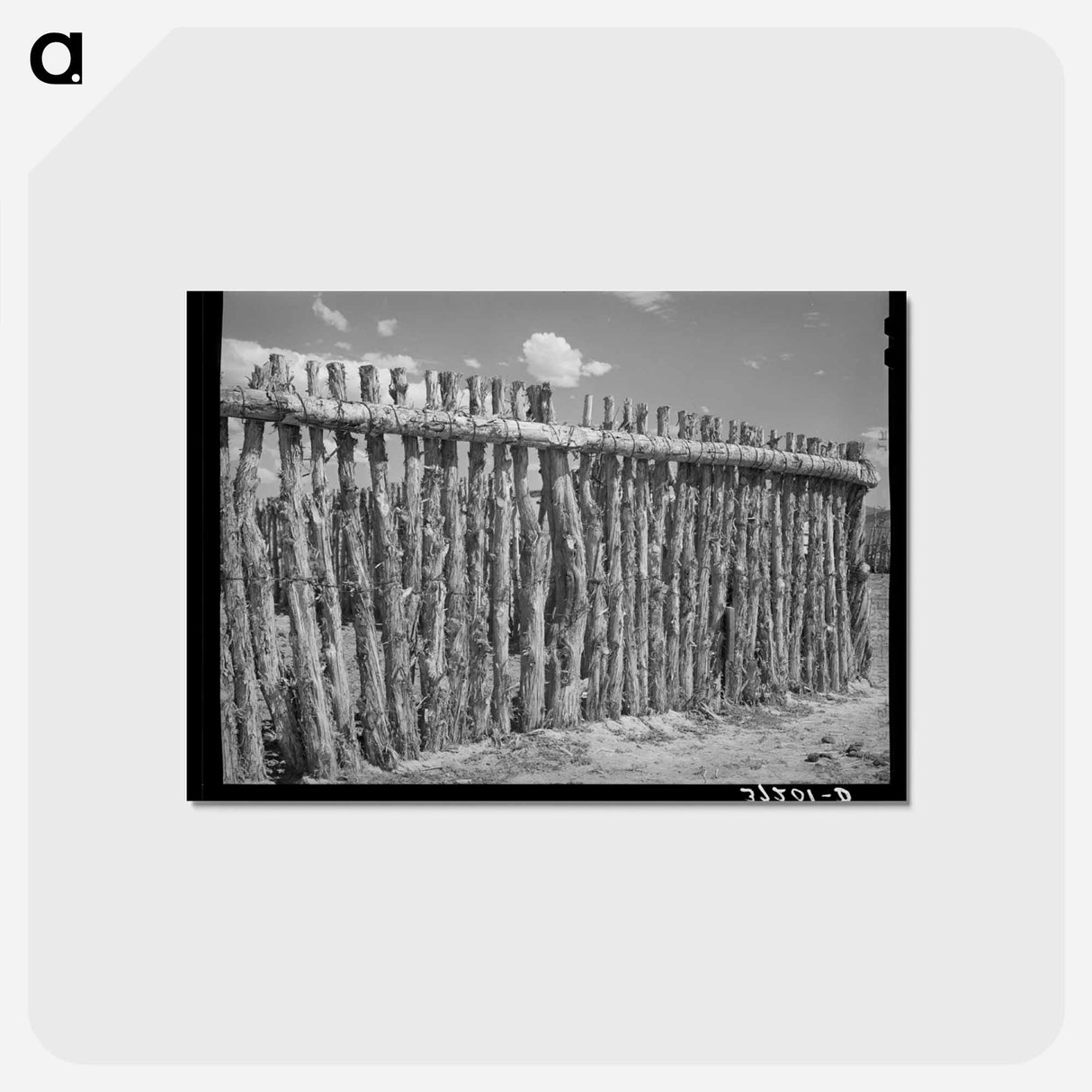 アートポストカード-Mormon Farmer's Fence
 - ラッセル リー Postcard.